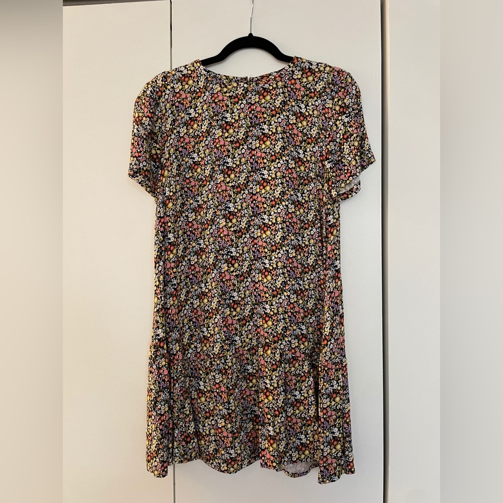 Loft Floral Flounce Swing Dress